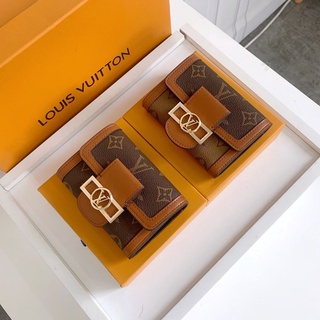 LV / Louis Vuitton original de alta qualidade (com caixa) caixa de cartão Horsebit série carteira curta Daphne