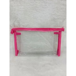 1 Necessaire Transparente Bolsa Organizadora Plástico PVC Viagem Maquiagem com Zíper 050-1