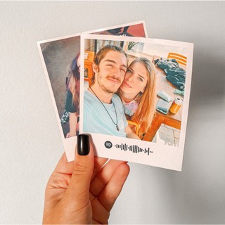 Kit Foto Polaroid Personalizada com ou sem legenda, qr code do spotify, colorida, fundos diferentes, presente