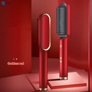 Escova alisadora de cabelo multifuncional , modelador de barba elétrica (8)