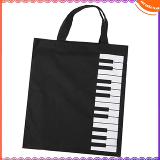Piano De Algodão Puro Chaves Musical Bolsa Tote Bag Saco De Compras Para O Amante Da Música Presente