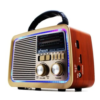 Rádio Retro Vintage Bluetooth Recarregável Caixa De Som Am Fm Usb Aux Sd (5)