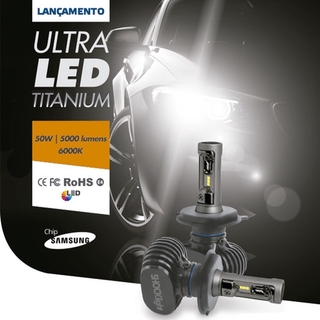 LAMPADA LED ULTRALED TITANIUM H7 6000K 12V 50W 5000LM SHOCKLIGHT