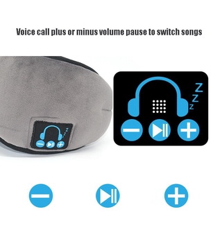 Máscara De Dormir / Headphone / Fone De Ouvido Bluetooth Sem Fio Com Alto-Falantes (4)