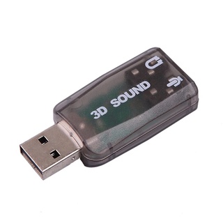 Interface de Áudio USB Mini 3D Sound Placa De Som Externa Adaptador USB 3.5mm