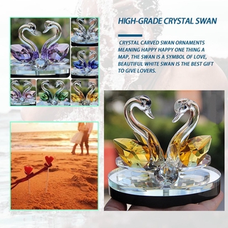 Cisne Enfeite De Cristal De Cisne Para Decoração De Sala De Estar / Ornamento De Mesa (3)
