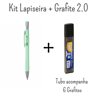 Kit Escolar Lapiseira + Grafite 2.0mm BRW em Tons Pastel