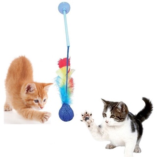 Brinquedo Varinha com Penas e Ventosa para brincar com Gato