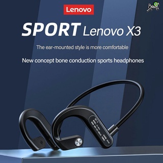 100% Original Lenovo X3 Bone Auscultadores desportivos de condução óssea Wireless Fones de ouvido à prova d'água viva-voz estéreo