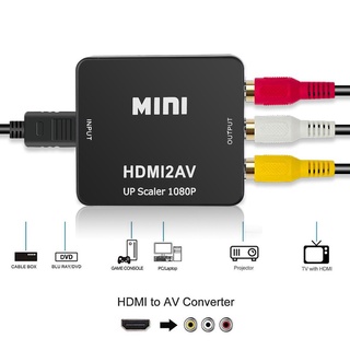 Mini Cabo Adaptador AV2HDMI 1080p HD Vídeo Conversor AV para HDMI RCA CVBS USb