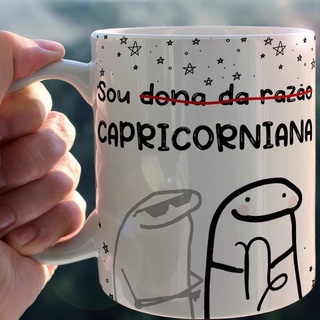 Caneca Xícara De Signo Capricórnio Flork Meme Capricorniana -Promoção