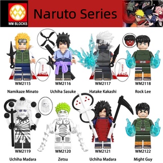 Lego Anime Naruto Compat Vel Minifiguras Minato Sasuke Kakashi Madara Guy Brinquedos Para Crianças