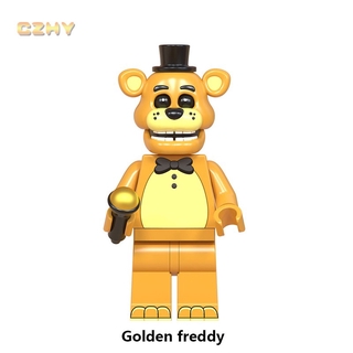 Cinco Noites No Freddy Minifigures Building Blocks Toy Golden Chica Bonnie Foxy Série Do Jogo Crianças Brinquedos (6)