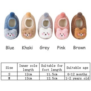 BOOMOON Mulitcolor Non-slip Fall/Winter Cute Cotton For Baby Boy Baby Girl Baby Floor Socks Toddler Shoes/Multicolor (2)
