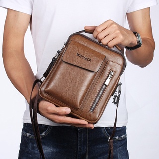 Casual Men Shoulder Bag Vintage Crossbody Bags Male Bag PU Leather Handbag Capacity Men Messenger Bags