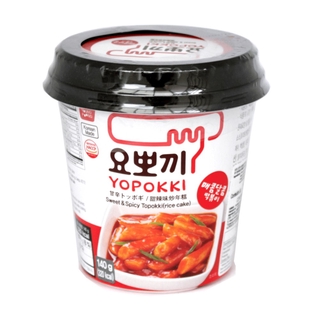 Yopokki Bolinho de Arroz Coreano Instantâneo sabor Original Sweet Spicy Topokki Copo 140 gramas (1)