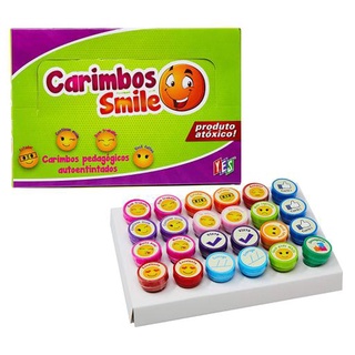 Carimbos Pedagógicos Smile Com 24 Peças - Yes - Chamix