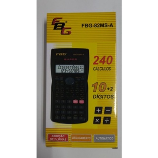 Calculadora Científica 240 cálculos 10+2 dígitos Mod. FBG-82MS-A