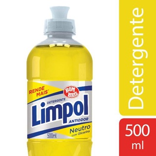 Detergente Limpol Neutro 500ml - Bombril - Lava- Louças Antiodor - Não Agride as mãos (1)