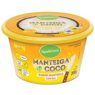 Manteiga de Coco Qualicoco com sal 200g (sem lactose, vegano)