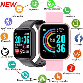 Y68 Smartwatch masculino relógios de pulso smartwatch relógio eletrônico monitor de fitness