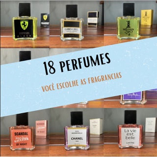 Kit Perfumes Masculinos e Femininos 18Und - Todos 100ml