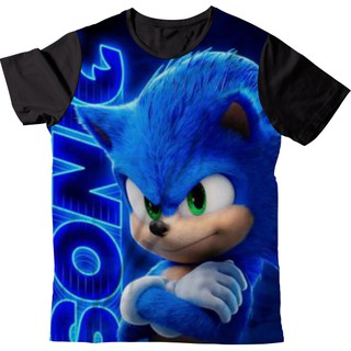 Camisa Camiseta Sonic O Filme Infantil e Adulto