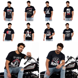 Kit 10 Camiseta de Banda de Rock 100% Algodão 30.1 Camisa Blusa Atacado Revenda Promoção