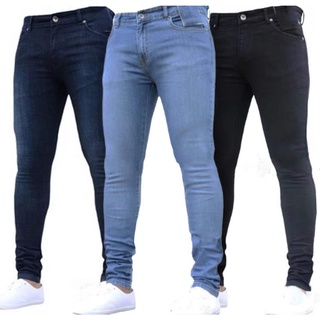Calça Jeans Masculina Skinny Original Elastano Lycra Qualidade Premium
