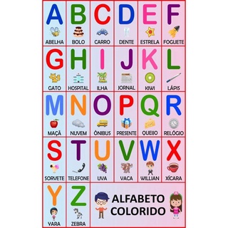 Banner Pedagógico Alfabeto Colorido - Sil731