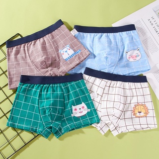 4 peças cuecas boxer para estudantes cuecas para bebé menino calções para crianças de algodão puro (2)