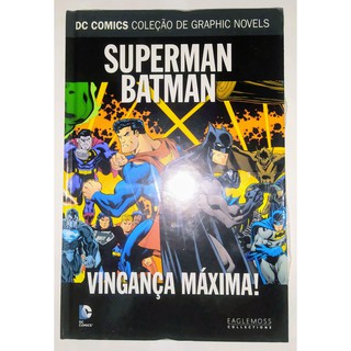 Superman e Batman - Vingança Máxima! HQ Capa dura Eaglemoss 37 Graphic Novels LACRADA