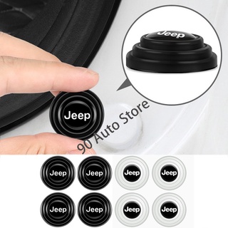 4pcs Modified Car Door Shock Absorber Auto Hood Trunk Thickening Silent Rubber Gasket Shockproof Cushion Sticker for Jeep Wrangler Cherokee Compass Patriot