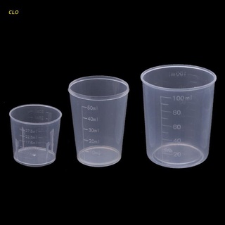 Conjunto De Copos De Medição De Plástico Resina Epóxi 30 / 50 / 100ml Para Fazer Joias (1)