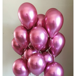 10 Unid Balão Pink 5 Pol Cromado - Bexiga Metalizado Aluminio. (4)