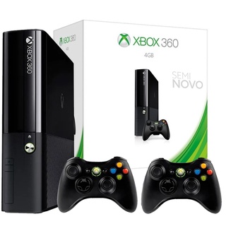 Console Microsoft Xbox 360 Super Slim com 2 Controles com fio (1)