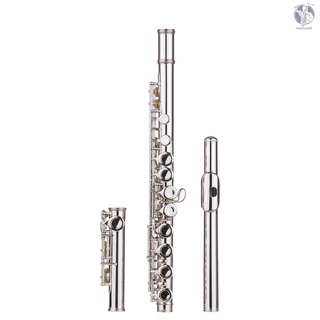 Flauta 16 Furos Buraco Fechado C Chave Flautas Cupronickel Instrumento Woodwind Com Cle (3)