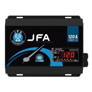 Fonte Automotiva Jfa 120a Slim Bivolt Com Voltímetro Digital Carregador Bateria Som (1)