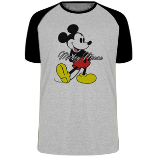 Camiseta Raglan Mickey Mouse tamanho a sua escolha