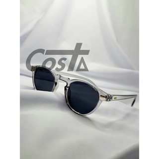 Óculos de sol redondo transparente moda retro vintage blogueira uv400 premium unissex