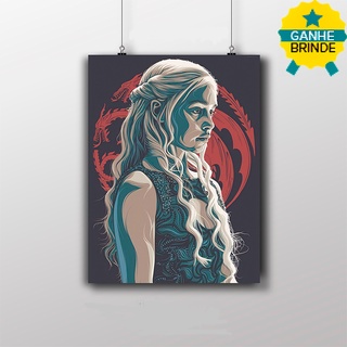 Placa Decorativa Daenerys Targaryen - Game of Thrones