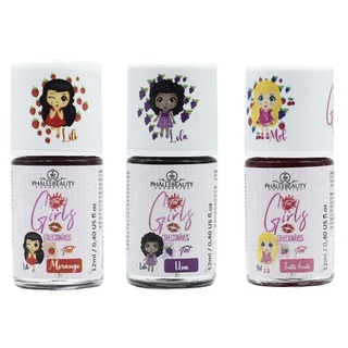 Kit 3 Lip Tint Girls Colecionáveis PhálleBeauty