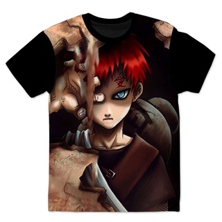 Camiseta/Camisa Masculina Anime Naruto / Personagem Gaara / Areia