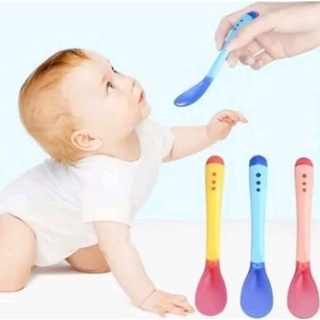 Colher infantil Alimentadora para bebê sensível a temperatura