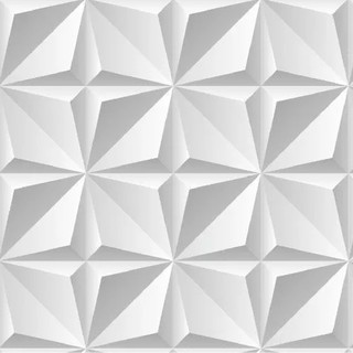 Papel De Parede 3d Geométrico Branco Adesivo 1mx57cm GEO42N