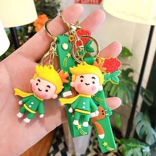 HANSHANG Silicone Rubber Car Purse Key Chains Backpack Keyring The Little Prince Doll Keychain/Multicolor (8)
