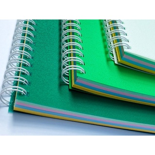 Caderno A5 C/Pauta Miolo colorido - Wire-o
