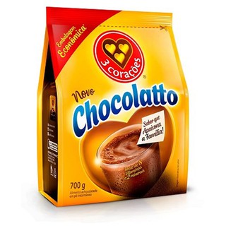 Achocolatado em Pó 3 Corações Chocolatto Sachê 700g