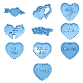 DIY Pendants Crafts Jewelry Epoxy Resin Mold Valentine Keychain Silicone Mould