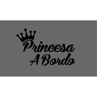 Adesivo Princesa a Bordo com coroa, disponível em varias cores 10 x 7CM (8)
